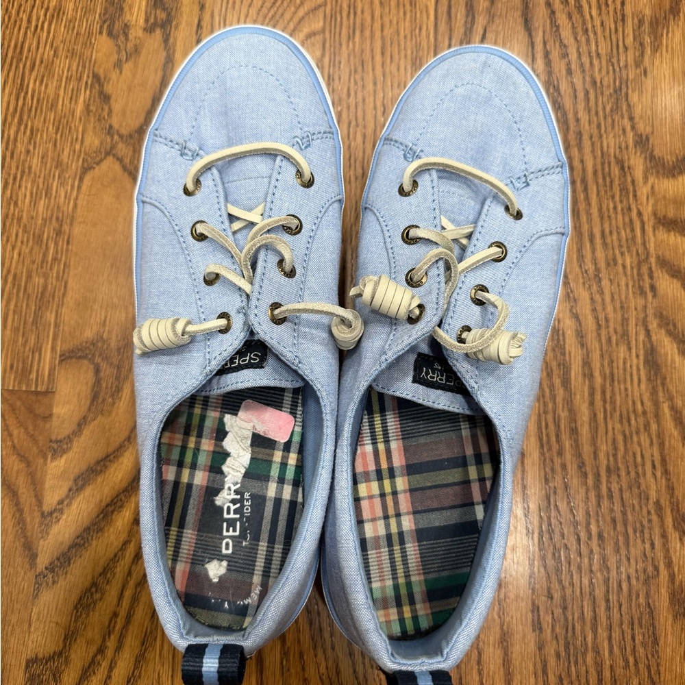 Sperry womens Light Blue slip on Sneakers